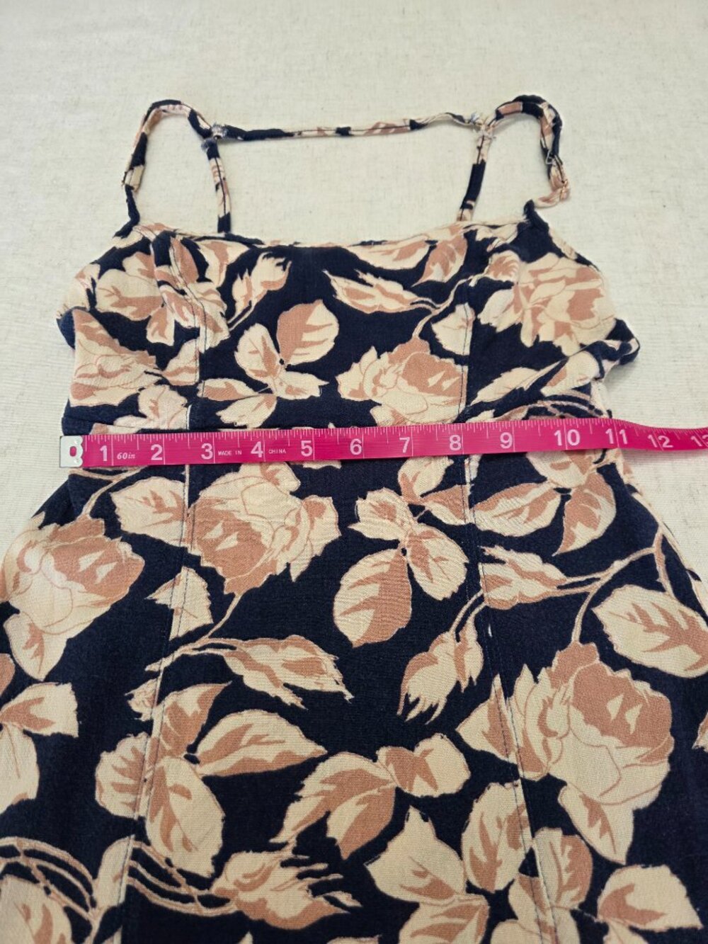 Free People Bring it Back Navy Blue Floral Print Mini Dress - Picture 7 of 11